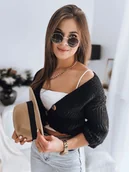 Swetry damskie - Sweter damski NUTI czarny Dstreet MY1676 - miniaturka - grafika 1