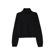 Swetry damskie - Cropp - Czarny sweter z golfem - Czarny - miniaturka - grafika 1