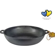 Patelnie - Żeliwna patelnia grillowa - ø 26 x 6 cm - Gotowanie na świeżym powietrzu - Wysokiej jakości żeliwo - Grillowanie - Gotowanie - Czarny - miniaturka - grafika 1