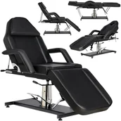 Fotele kosmetyczne - Fotel kosmetyczny Levi hydrauliczny obrotowy spa czarny leżanka - miniaturka - grafika 1