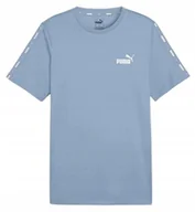 Koszulki męskie - KOSZULKA PUMA T-shirt ESS+ TAPE TEE męska PUMA BLUE -roz 2XL - miniaturka - grafika 1