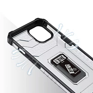Crystal Ring Case pancerne hybrydowe etui pokrowiec + magnetyczny uchwyt iPhone 13 mini czarny - Etui i futerały do telefonów - miniaturka - grafika 6