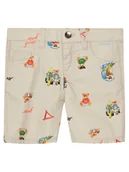 Spodenki damskie - Guess Szorty materiałowe N5GD12 WGBT1 Beżowy Regular Fit - miniaturka - grafika 1