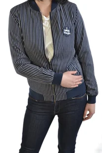 WRANGLER STRIPES BOMBER NAVY KURTKA PILOTKA - Kurtki damskie - miniaturka - grafika 1