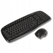 Zestawy myszka + klawiatura - ZESTAW Klawiatura i mysz BEZPRZEWODOWA do pracy BIURA komputerowa CICHA - miniaturka - grafika 1