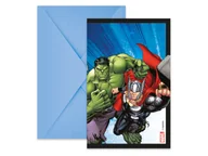 Kartki okolicznościowe i zaproszenia - Zaproszenia urodzinowe Avengers - 6 szt. - miniaturka - grafika 1