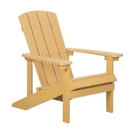 Fotele i krzesła ogrodowe - Beliani Krzesło ogrodowe żółte ADIRONDACK - miniaturka - grafika 1