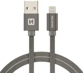 Kable USB - Swissten MFI Textile Fast Charge 3A Lightning Data and Charging Cable 1.2m - miniaturka - grafika 1