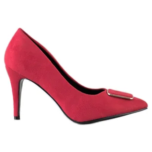 Goodin Czółenka Z Ozdobą czerwone - Czółenka - miniaturka - grafika 1