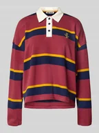 Bluzy damskie - Bluza o kroju oversized z kołnierzykiem polo - miniaturka - grafika 1