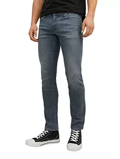 Spodenki męskie - Bestseller A/S Męskie spodnie jeansowe JJIGLENN JJJORIGINAL AM 862 NOOS, Grey Denim, 36/34, szary denim, 36W / 34L - grafika 1