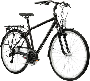 Rower trekkingowy Kross Explorer 2.0 28 M(19") czarny/srebrny połysk - Rowery - miniaturka - grafika 1