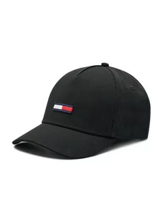 Czapki damskie - Tommy Hilfiger Czapka z daszkiem Tju Flag Cap AU0AU00843 Czarny - grafika 1