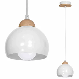 Decoland Żyrandol DAMA 1xE27/60W/230V bialy - Lampy sufitowe - miniaturka - grafika 5