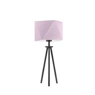 Lampy stojące - Lampka nocna LYSNE Soveto, 60 W, E27, jasnofioletowa/czarna, 50x23 cm - miniaturka - grafika 1