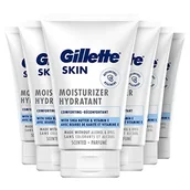 Kremy do twarzy - Gillette SKIN Ultra Sensitive krem nawilżający do twarzy, opakowanie z 6 100 ml, wzmacnia naturalną barierę skóry, walczy z napięciem i suchością, darowiznami, bez barwników i alkoholu - miniaturka - grafika 1