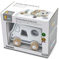 Sortery dla dzieci - VIGA Viga 51612 Szaro biały sorter edukacyjny - auto 2223 - miniaturka - grafika 1
