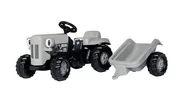 Jeździki dla dzieci - Rolly Toys Srebrny traktor Fergie z przyczepą - miniaturka - grafika 1