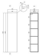 Blaty meblowe i parapety okienne - Cersanit Cersanit Larga słupek 160 biały S932-019 - miniaturka - grafika 1