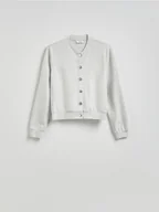 Bluzy damskie - Reserved - Bluza bomberka - jasnoszary - miniaturka - grafika 1