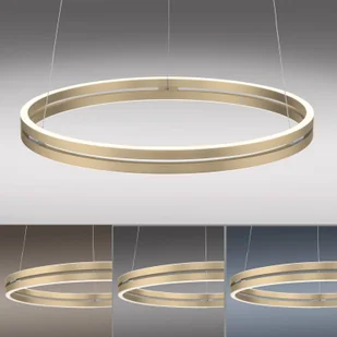 Lampa wisząca PURE LED E-Loop, mosiądz, Ø 70 cm aluminium CCT - Lampy sufitowe - miniaturka - grafika 4