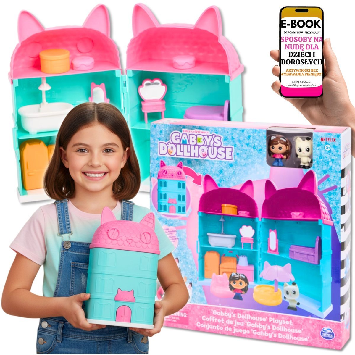PREZENT DLA DZIEWCZYNKI - DOMEK Z FIGURKAMI Dla Córki Wnuczki Zestaw Prezentowy Na Święta + EBOOK-3