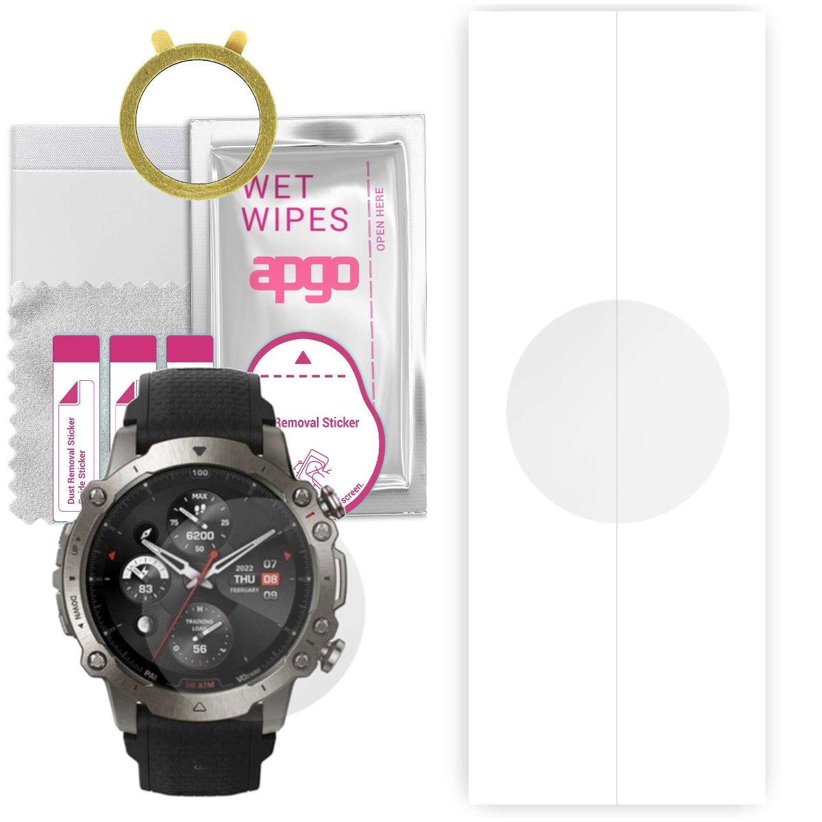 1x Folia hydrożelowa do Amazfit Falcon - apgo Smartwatch Hydrogel Protection Ochrona na ekran smartwatcha