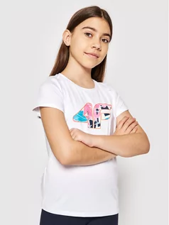 Koszulki dla chłopców - 4F T-Shirt HJL21-JTSD015 Biały Regular Fit - grafika 1
