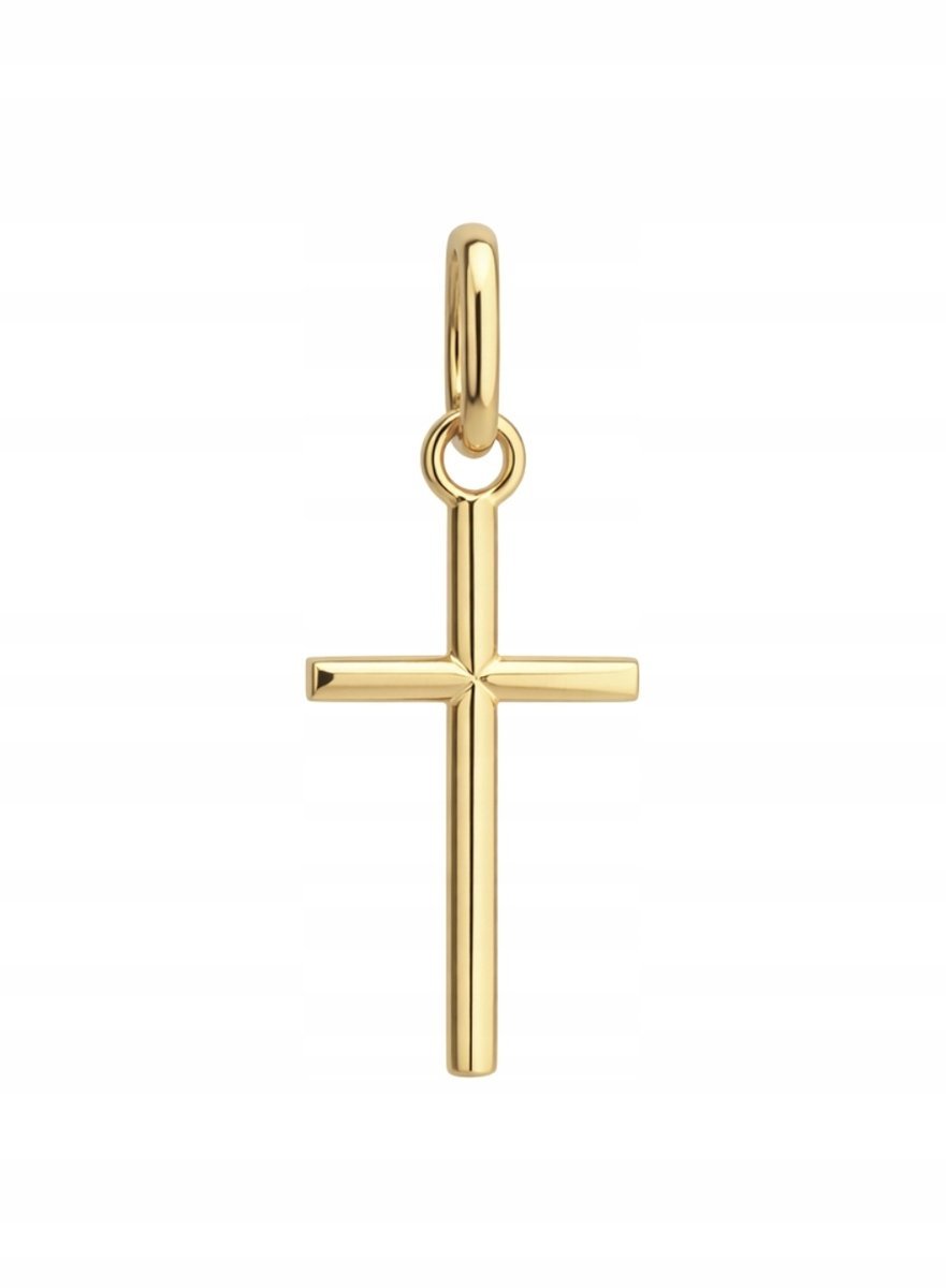 Zawieszka krzyż minimalistyczny ze złota pr. 585, 14K