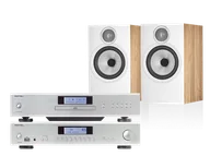 Zestawy stereo - Rotel A12 MKII (srebrny) + CD14 MKII (srebrny) + 606 S3 (dąb) - miniaturka - grafika 1