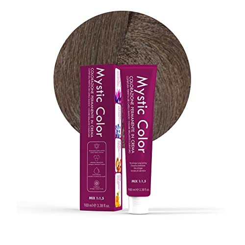 Mystic Color - Jasny zimny blond kolor 8.11 - Farba do włosów - Profesjonalna długotrwała farba kremowa - z hydrolizowaną keratyną, olejem arganowym i nagietkiem - 100 ml