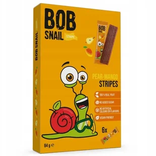 Bob Snail Paski Owocowe gruszka-mango 84g - Zdrowa żywność - miniaturka - grafika 1