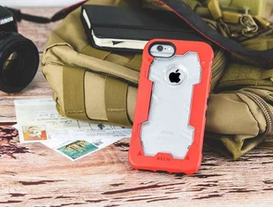 Zizo Proton Case Pancerne etui iPhone X ze szkłem 9H na ekran (Orange/Trans Clear) - Etui i futerały do telefonów - miniaturka - grafika 3