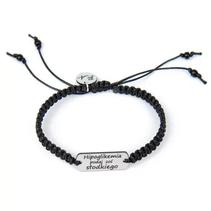 Bransoletka informacyjna-medyczna Hipoglikemia podaj coś słodkiego BA3380 - Bransoletki - miniaturka - grafika 1