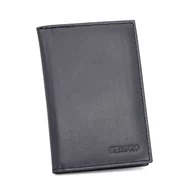 Etui na dokumenty i karty - Skórzane etui z systemem RFID granatowe - miniaturka - grafika 1