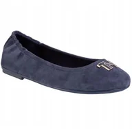 Baleriny - Buty Tommy Hilfiger Th Hardware Balerina FW0FW04768 niebieskie - miniaturka - grafika 1