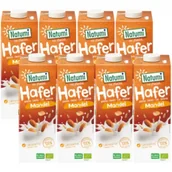 Napoje roślinne - Natumi Napój owsiano-migdałowy bez dodatku cukrów zgrzewka 8 x 1 l Bio - miniaturka - grafika 1