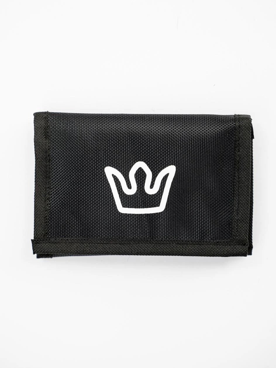 Materiałowy Portfel Sportowy Zamykany Czarny Jigga Wear Simple Crown uni