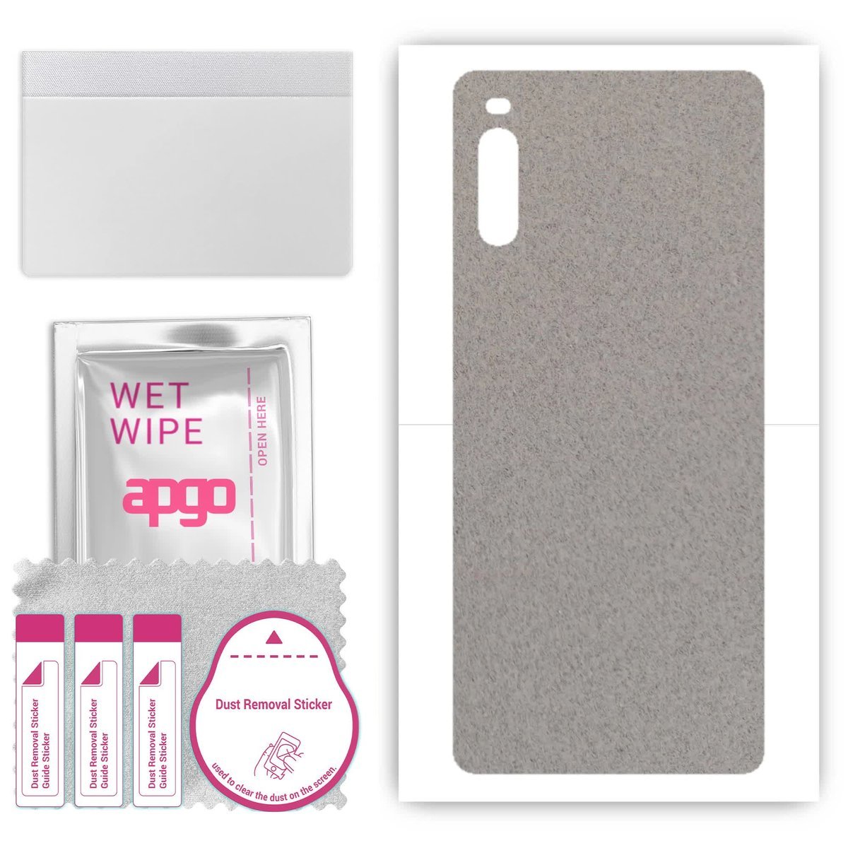 Folia naklejka skórka strukturalna na TYŁ Zamsz do Sony Xperia L4 - Zamsz Szary - apgo SKINS