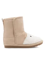 Buty dla dziewczynek - Nelli Blu Śniegowce CD2112301 Beżowy - miniaturka - grafika 1