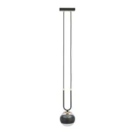 Lampy sufitowe - Emibig Glam lampa wisząca 1-punktowa czarna/stripe 1113/1 - miniaturka - grafika 1