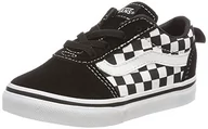 Sneakersy damskie - Vans Dziecięce sneakersy Ward Slip-on Canvas uniseks, Czarny Checkers Black True White Pvc, 18 EU - miniaturka - grafika 1