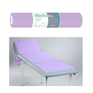 Podkład higieniczny na rolce 60cm x 50cm fioletowy podfoliowany 54g MedixPro 80szt - Kosmetyczne akcesoria jednorazowe - miniaturka - grafika 1