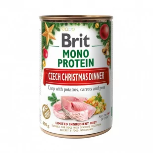 Brit Mono Protein Christmas Carp Świąteczna Kolacja Karp Z Sałatką Ziemniaczaną 400 g - Mokra karma dla psów - miniaturka - grafika 2