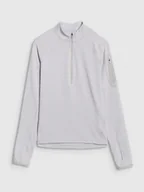 Bluzy damskie - Damska bluza trekkingowa 4F 4FWSS25TFSWF476 - szara - miniaturka - grafika 1