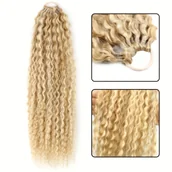 Pozostałe akcesoria fryzjerskie - TEMU Rozszerzenie kucyka z kręconymi włosami afro dla kobiet - 20-calowe syntetyczne kinky owijane wokół długiej peruki z krawatem - styl podstawowy, - miniaturka - grafika 1