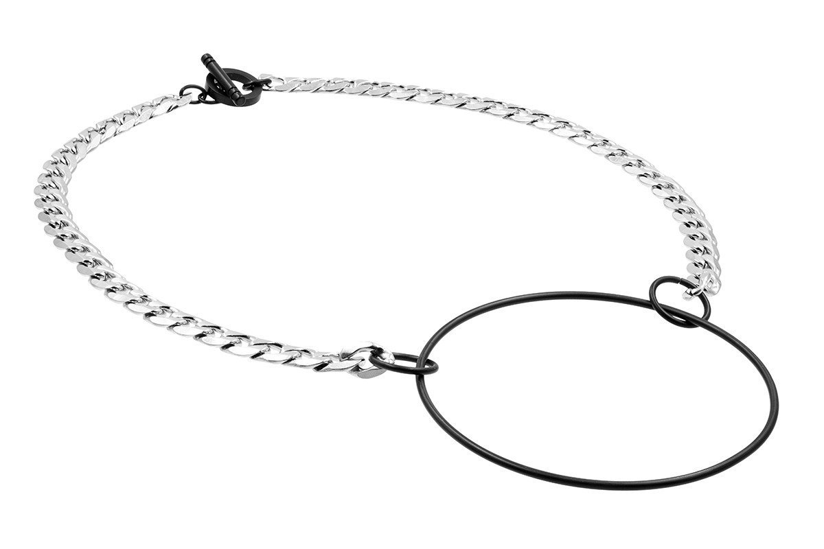 Naszyjnik pancerka KOŁO ze stali szlachetnej