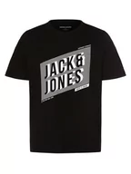 Koszulki męskie - Jack & Jones - T-shirt męski  JJNet, czarny - miniaturka - grafika 1