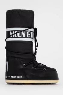 Buty zimowe męskie - Moon Boot Buty wysokie męskie kolor czarny - grafika 1