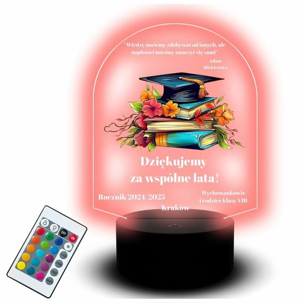 Lampka Nocna Led Biurkowa Na Dzień Nauczyciela Zakończenie Roku Prezent